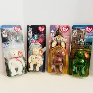 TY Beanie Baby McDonalds Charity Bears Brittanica Maple Erin Glory